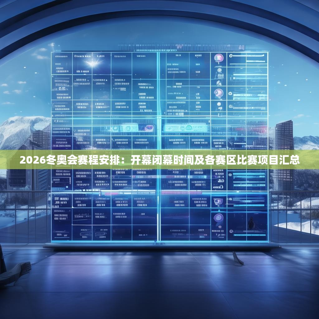 2026冬奥会赛程安排：开幕闭幕时间及各赛区比赛项目汇总