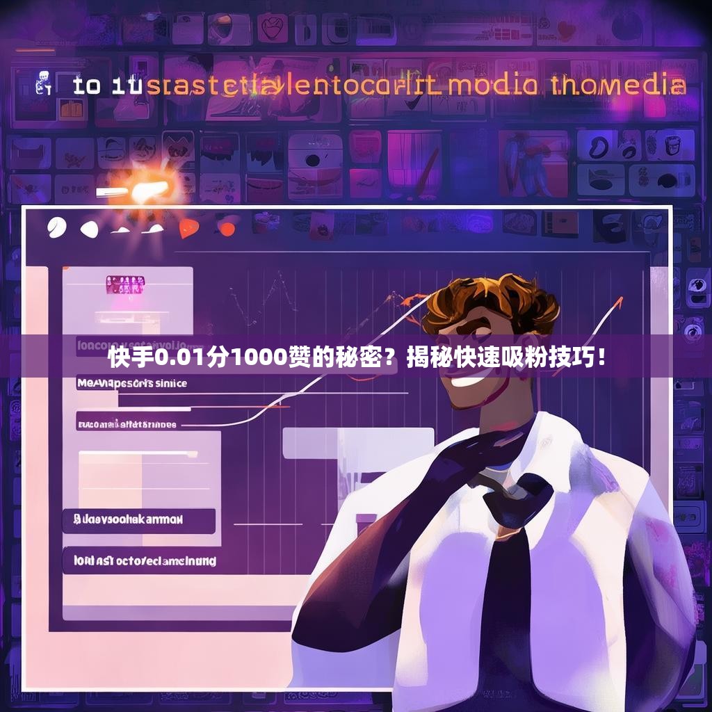 快手0.01分1000赞的秘密？揭秘快速吸粉技巧！