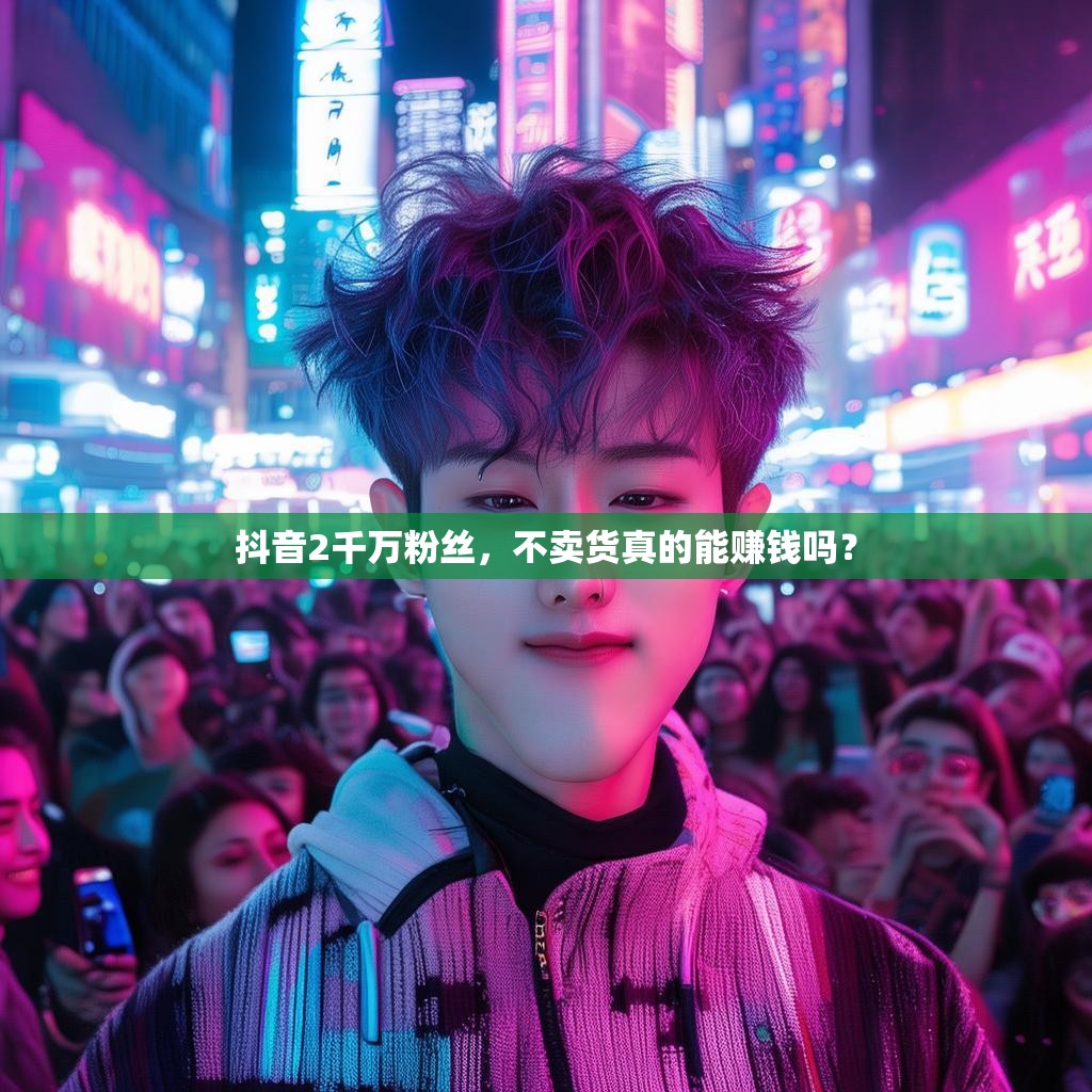 <strong><mark>抖音</mark></strong>2千万粉丝，不卖货真的能赚钱吗？