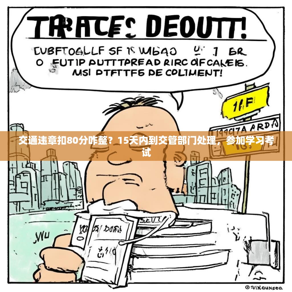 交通违章扣80分咋整？15天内到交管部门处理，参加学习考试