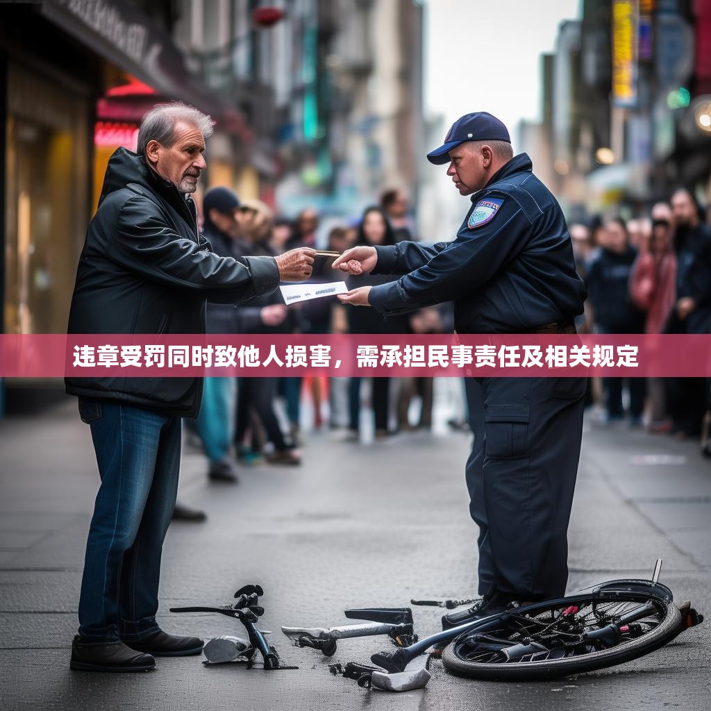 违章受罚同时致他人损害,需承担民事责任及相关规定