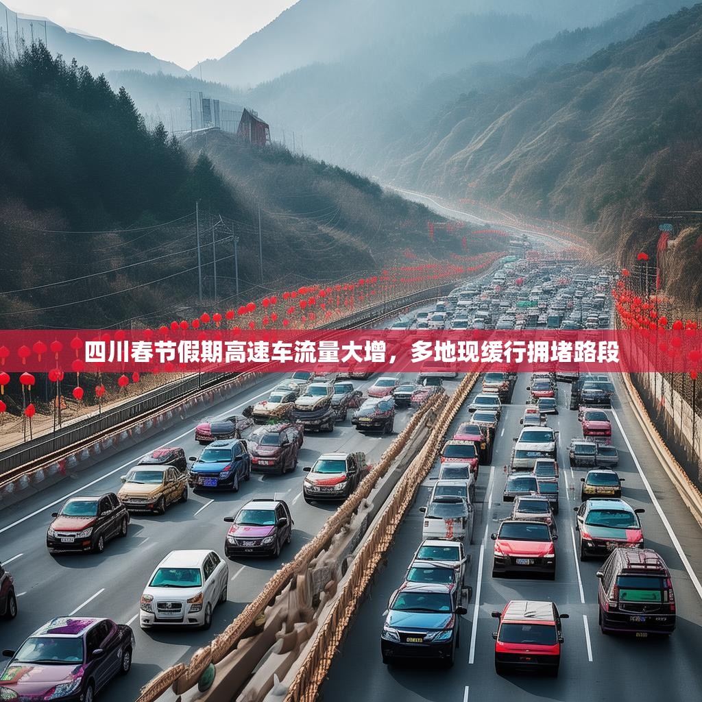 四川春节假期高速车流量大增，多地现缓行拥堵路段