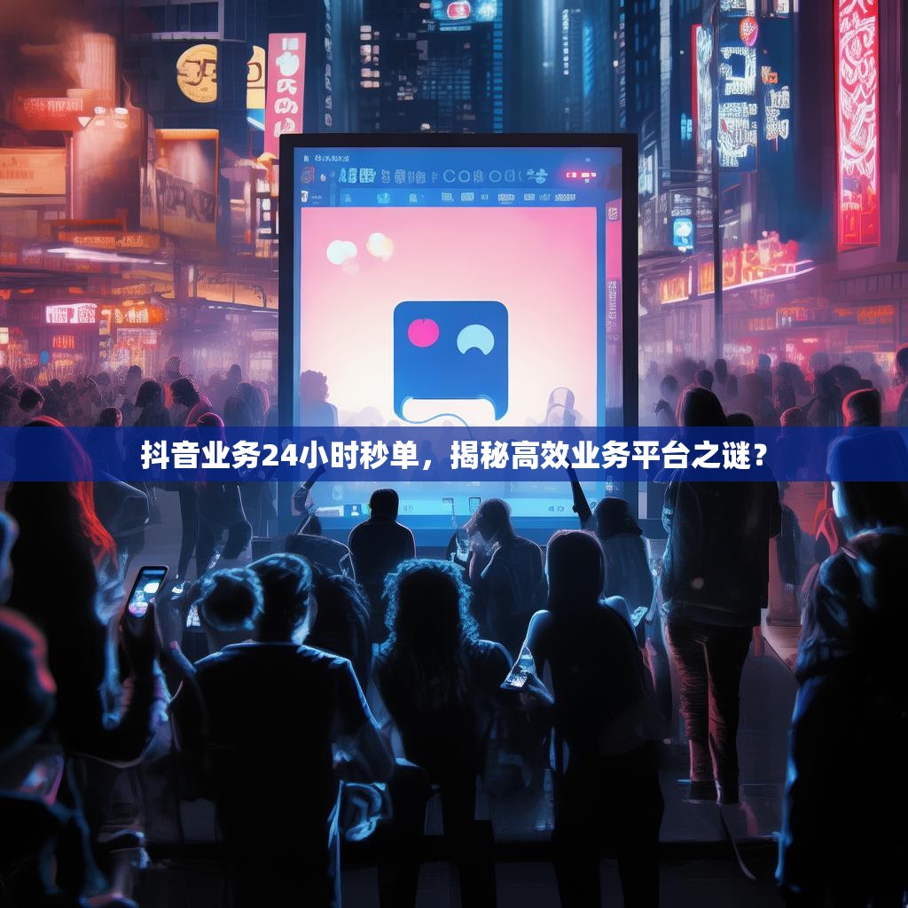 抖音业务24小时秒单，揭秘高效业务平台之谜？