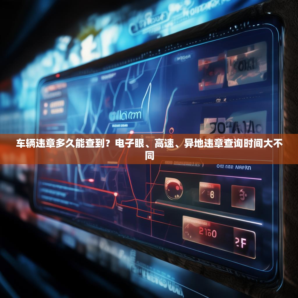 车辆违章多久能查到？电子眼、高速、异地违章查询时间大不同