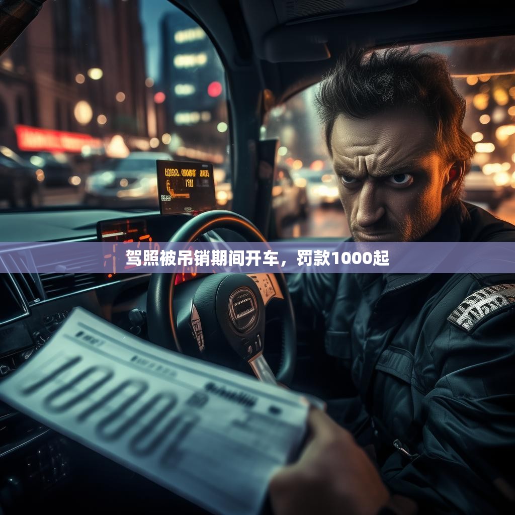 驾照被吊销期间开车，罚款1000起