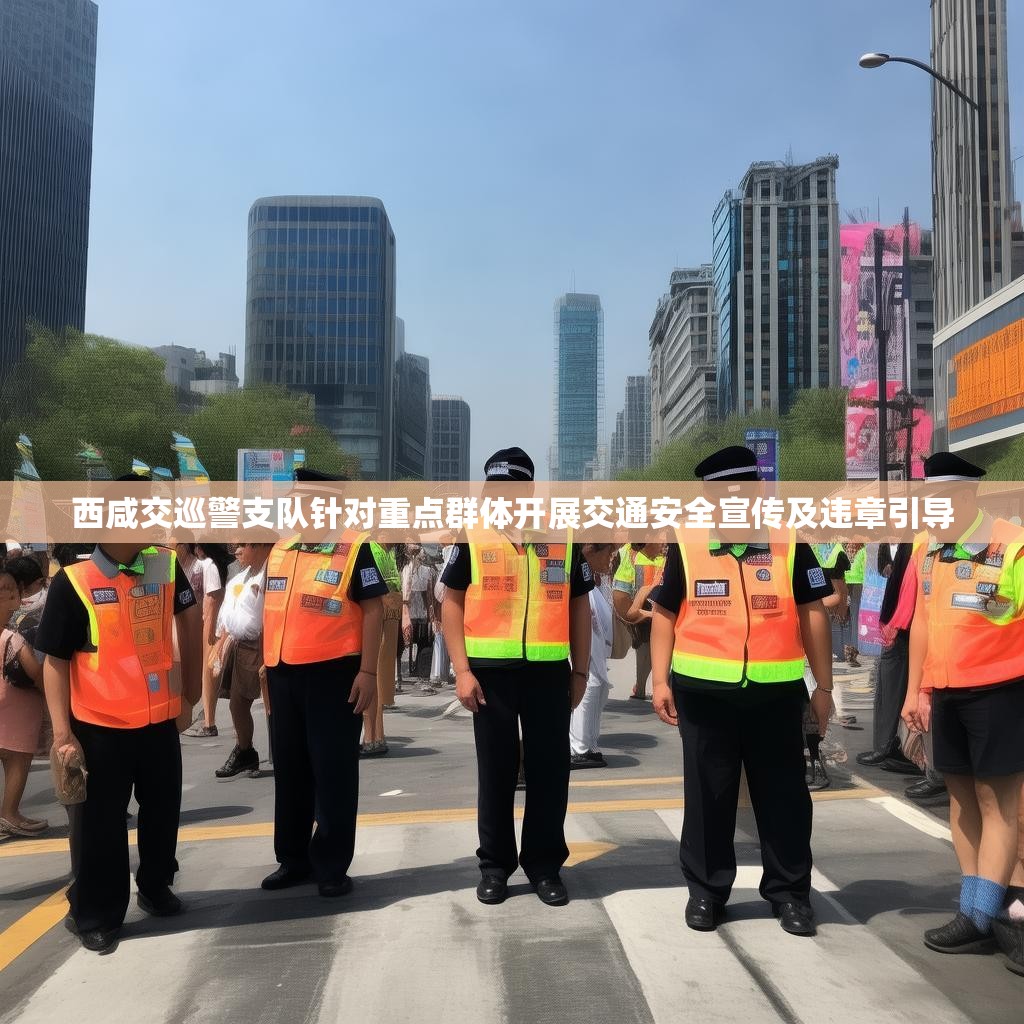 西咸交巡警支队针对重点群体开展交通安全宣传及违章引导