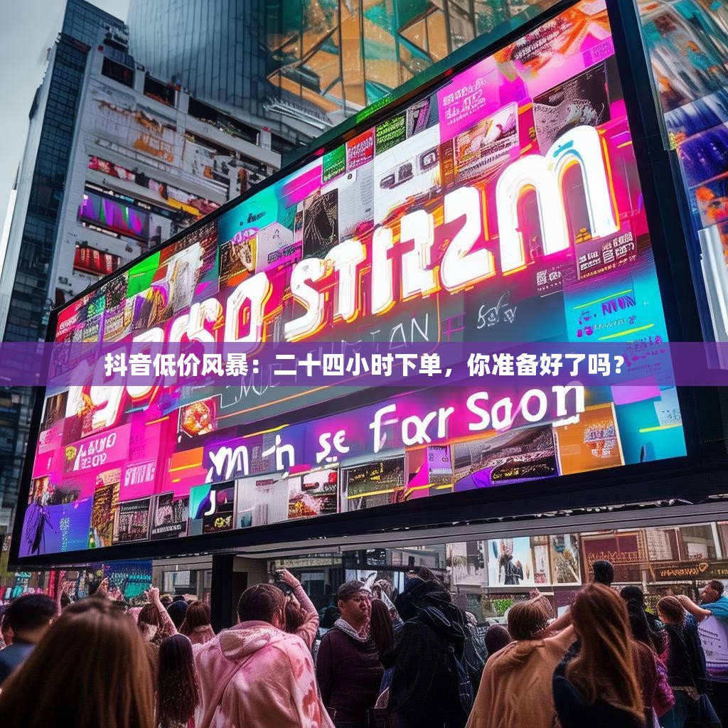 抖音低价风暴:二十四小时下单,你准备好了吗?