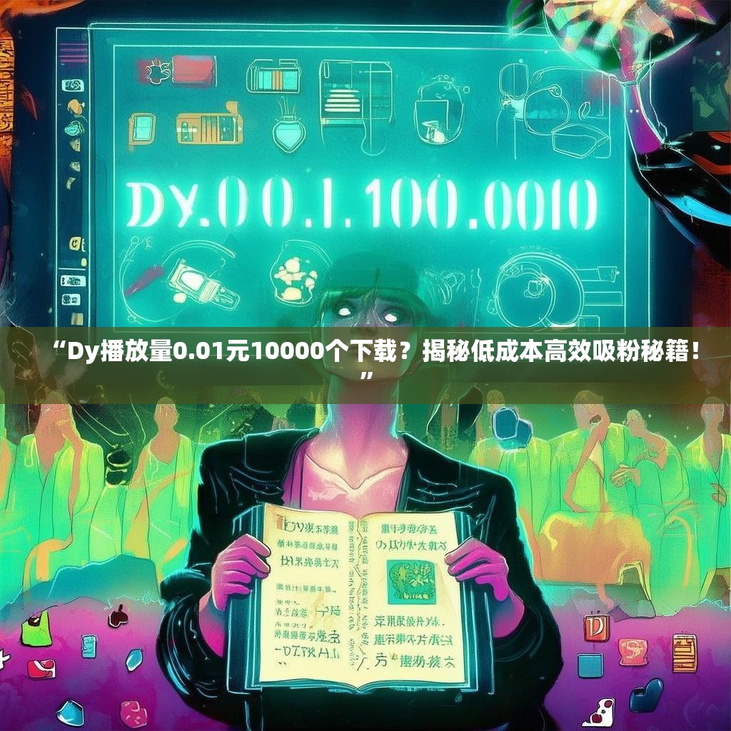 “Dy播放量0.01元10000个下载？揭秘低成本高效吸粉秘籍！”